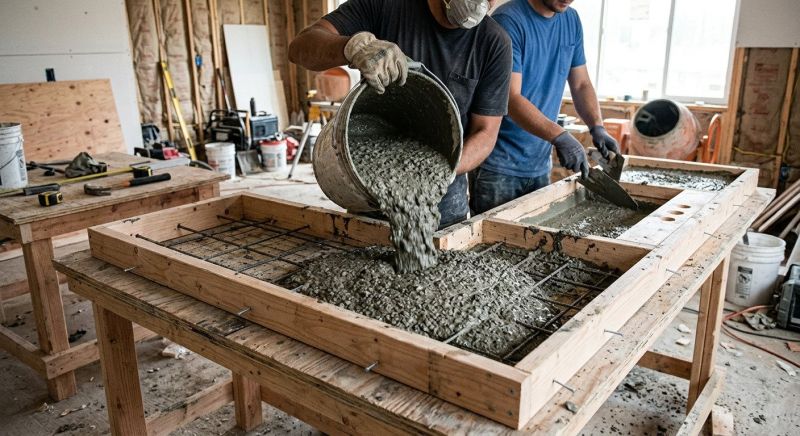 Poured Countertop Installation in Marin County, CA